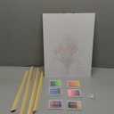 Physkoa Handprint Flower Kit with Frame  Kids Gifts for Mom or Grandma  DIY Family Keepsake Craft, Mother Daughter Activity, Birthday or Christmas Gift from Kids (Art Deco-A)