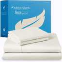 Ashton Sheets 100% Egyptian Cotton Sheets Twin XL Size Bed Set - 3 PC 800 High Thread Count Egyptian Cotton Twin XL Sheet Set (Ivory) Soft, Cooling, 16" Deep Pocket Sateen Weave Luxury Hotel Bedsheet