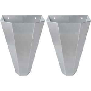 8-14 Pounds Large Chicken Restraining Cone,Galvanized Steel Killing Cone with Flat Back Design, for Chicken as Cornish Cross, Rhode Island Red and Turkeys, Easy to Clean (Silver, Large 2 Pack)