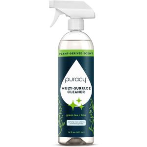 Puracy All Purpose Cleaner Spray Plant-Powered Multi-Surface Cleaner - Surface Cleaner Solution As Seen on TikTok (Green Tea & Lime, 16 fl oz, 1 Pack)