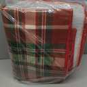 Christmas 2x10 Runner Rug,Red Checkered Runners for Hallways,Xmas Kitchen Rug Buffalo Plaid,Machine Washable Non Slip Low Pile Entryway Rug,Holiday Decorative Indoor Carpet,Ivy-Red Tartan