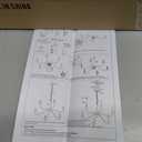 Black Chandelier, 6-Light Farmhouse Chandeliers for Dining Room Lighting Fixture, 27.59" Rustic Industrial Modern Candle Chandelier for Bedroom Kitchen Living Room Foyer Hallway