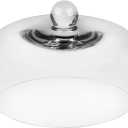 8" Wide Handmade Sturdy Glass Cake Dome, Cake Cover Lid, Cake Stand Topper, Glass Dome Cloche, Glasss Cloche (8"x5.5")