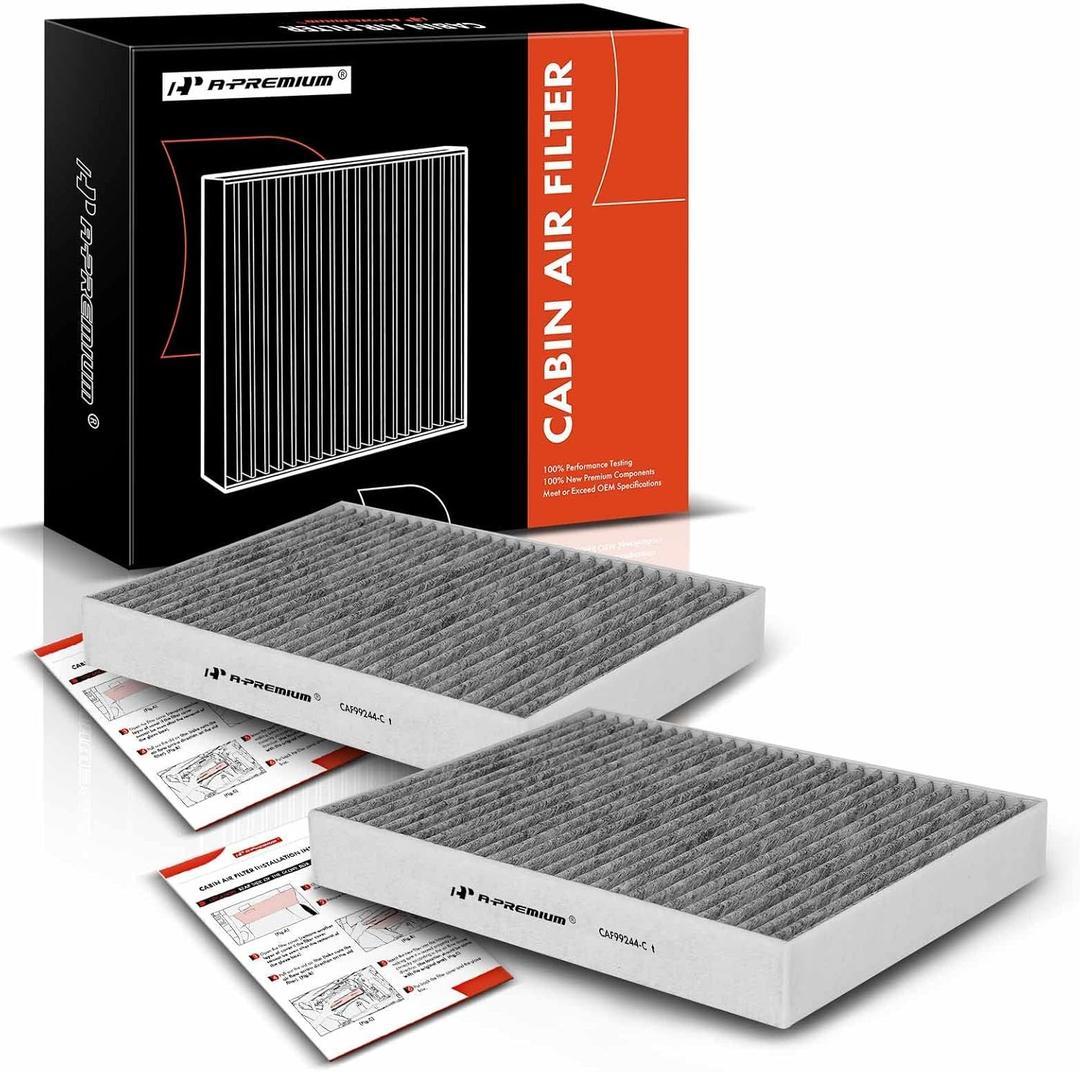A-Premium 2-PC Cabin Air Filter with Activated Carbon Compatible with BMW 530i, 530i xDrive, X5, X6, X7, 530e, 540i, 540i xDrive, 740i, 750i, 750Li xDrive, 840i, Alpina B7, M5, M550i xDrive, M8