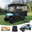 4 Passenger Golf Cart Enclosure Universal Rain Cover, 600D Waterproof Driving Enclosure for Club Car EZGO RXV TXT Yamaha, 93.7 Inch in Roof, 93-3/4" Top