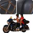 Chopped Razor Tour Pack Backrest Pad for Harley Touring Road Glide Road King Street Glide Electra Glide Road King 2009-2025 Chopped Tour Pack Universal All-Season Rear Back Support Pad Orange