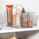 4-Section Storage Caddy with Handle, Set of 2, Clear