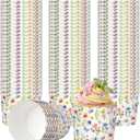Potchen 100 Pcs Floral Cupcake Liners Spring Tea Party Muffin Liners Cups Paper Butterfly Flower Cupcake Wrappers Cases Cake Decorations for Spring Birthday Dessert Supplies
