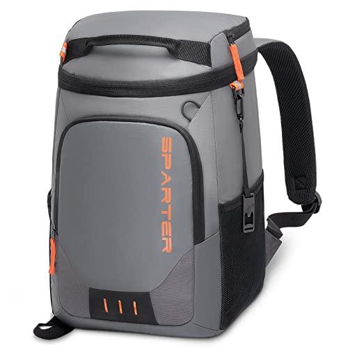 SPARTER Backpack Cooler Insulated Leak Proof 33 Cans, 2 Insulated Compartments Thermal Bag, Portable Lightweight Beach Travel Camping Lunch Backpack for Men and Women