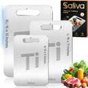 3pcs Titanium Cutting Boards for Kitchen, 3 Pack of Titanium Cutting Boards, Non Toxic Double Sided Food Grade, Dishwasher Safe, Easy To Clean, Chopping Boards with Handle for Meat & Vegetable