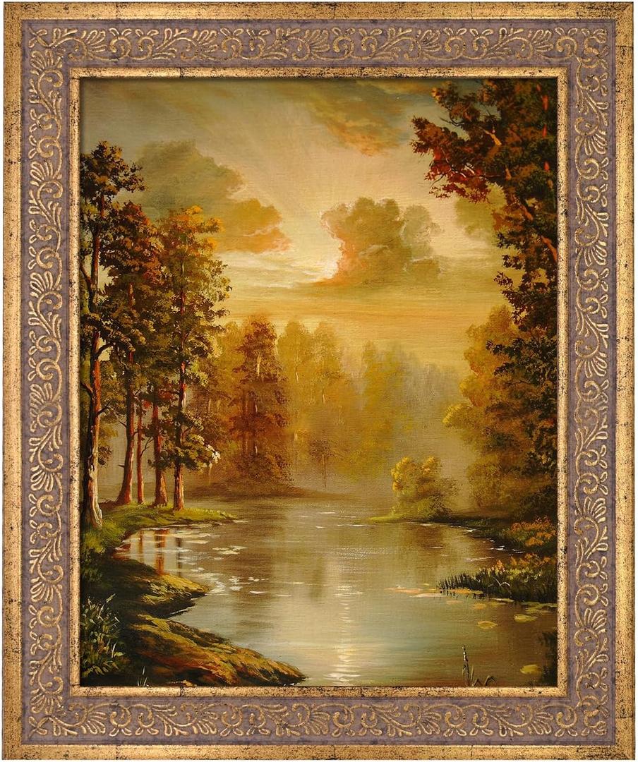 8x10 Vintage Picture Frames,Antique Picture Frame,Ornate Picture Frame for Wall Decor,1 Pack Gold Frames,Distressed Gold