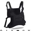 JOYEONDEF Sports Chest Bag for Men, Water Resistant Chest Pack, Running Pack with Cell Phone Holder and Extra Storage, One Size