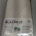 INOVADAY 100% Blackout Curtains for Bedroom, Black Out Curtains 90 Inch Long, Clip Rings Linen Blackout Drapes, Thermal Insulated Room Darkening for Living Room, 2 Panels - Oatmeal,W50xL90