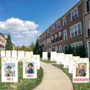 14 Pcs Graduation K-12 Yard Sign Display Photo 12 x 18 Inches Class of 2026 School Years Yard Sign with Pictures Display for Grad Party Walkway Lawn Decoration(Star Style,White)