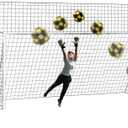 Soccer Goals & Soccer Backstop Net with Rebounder - All-in-One Backyard Net - Sports & Outdoors Soccer Goal for Volley, Passing, Solo Training, L