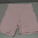 Hugcurve No Front Seam High Waisted Workout Biker Shorts for Women 6 Inches Tummy Control Buttery Soft Yoga Pants Gym (Small, Rhodonite Pink)