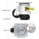 HOLKIE Leveling Casters with Ratchet Handle Design - Total Capacity 2200 lbs - Heavy Duty Industrial Casters Set of 4 with Adjustable Leveling Pads (TD60)