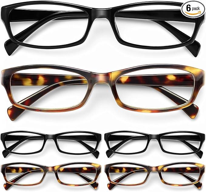 Gaoye 2.75 Reading Glasses for Women, 6 pack Fashion Readers for Women Spring Hinge Eye Glasses, Blue Light Reading Glasses