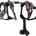Dog Lift Harness, Dog Lift Sling Carrier with Handle & Shoulder Sling, Support Harness for Rear Back Legs Helps,Disabled,Arthritis,Joint Injuries,Paralysis Up Stairs, Orange,Medium
