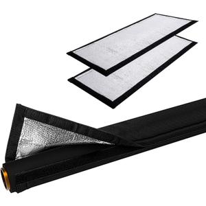 Nkiy Quen 2 Pcs 3 Layers Outdoor Pipe Cotton Insulating Tube, 24 x 8 Inch 600D Water Pipe Insulation Wrap, Universal Winter Pipes Insulation Sleeve for Freeze Protection