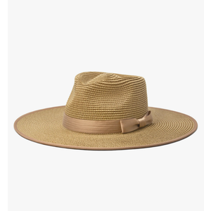 FLUFFY SENSE. Unisex Wide Brim Sun Hat Straw Panama Rancher Fedora Hat for Men Beach Hat for Women