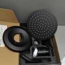 8" Rain Shower Faucet Compatible with Delta 13/14 Series Tub Trim Kit, High Pressure Round Rain Shower Head& Handle Set System, Matte Black (Valve& Catridge Not Inclued)