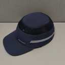 Lightweight Safety Bump Cap - Breathable Baseball Style Protective Hat with Reflective Stripes, Size: Micro Brim