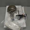 15.5" Antique Ceramic Table Lamp, Small Farmhouse Desk Lamp with Pleated Lampshade, Modern Table Lamps for Bedside Bedroom and Living Room - Side Table Lighting Lamps Replacement (Brown) (Black)