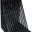 12 Pack L20 x H 12" Black Heavy Duty Shelf Brackets with Screws Metal Shelf Brackets Shelf Support Angle Brackets for Shelves L Brackets Heavy Duty Floating Shelf