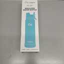 Swigina [2-IN-1 LID] Insulated Water Bottle with Silicone Boot (36hrs Cold/18hrs Hot) - DIY Stickers, Leakproof, BPA Free, 24 oz (Cyan)