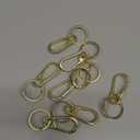 8Pcs Metal Keychains Keyring Key Chain Ring Carabiner Clips Holder Keychain Clip Organizer for Home Car Keys Key Finder Purse Charm Lanyard Hook Men Women Gold