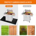 Brinman Under Grill Mat,Premium 36"x48"Absorbent Oil Protective mats for Deck &Patio,Grill Mat for Deck,Under Grill Floor Pad to Protect Deck,BBQ Mat for Under BBQ,Waterproof,Reusable