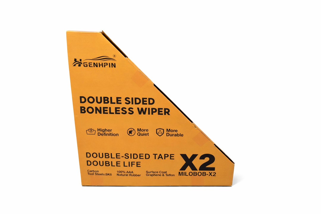Genhpin Double Sided Boneless Wiper Blades, MILOBOB-X2