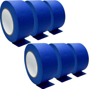 Professional Painters Tapes 2 Inch Wide (1.88 In. x 60 Yds), Blue Masking Tape, Paint Paper Tape, Protects Surfaces, No Residue, Painter's Tape for Wall Painting, Artist Paint, Canvas Edging, 6 Rolls