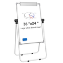 MaxGear Double-Sided White Board 36" x 24" Dry Erase Board with Stand Easel Whiteboard Magnetic Portable White Boards with Stand Height Adjustable for Flip Chart Home Office School