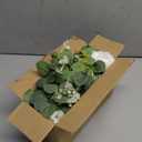 Der Rose 2 Pcs 13FT Artificial Flower Garland, White Rose & Eucalyptus Floral Garland, Faux Flower Vine for Wedding Decor Table Runner Arch & Backdrop Decor