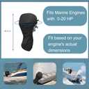 Outboard Motor Cover for 0-20 HP Small Boat Engine, Heavy Duty Waterproof and UV Resistant Universal Comprehensively Protection