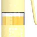 Zuutii Olive Oil Dispenser Bottle 18.6oz  Auto Flip Glass Vinegar Bottle with No-Drip Spout for Kitchen Cooking, Oil and Sauce Dispenser,Yellow