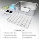 Stainless Steel Sifting Litter Box for Rabbit (L)