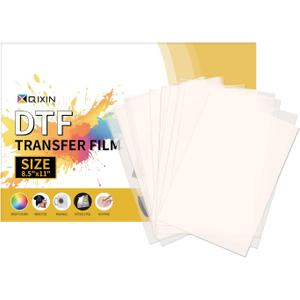 50 Sheets DTF Transfer Film 8.5x11 Inches, Clear Transfer Paper & Sublimation Paper for Inkjet Printer, PET Heat Transfer Paper Direct Print on T-Shirts/Textiles