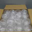 FOCUSLINE 32 Pack Plastic Wine Glasses Stemless, 12 Oz Crystal Clear Disposable Wine Cups, Reusable Plastic Wine Glasses for Parties Weddings, Shatterproof Recyclable and BPA-Free