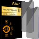 Ailun Privacy Screen Protector for iPhone 14 Plus/iPhone 13 Pro Max [6.7 Inch Display] 2 Pack Anti Spy Private Tempered Glass[2 Pack]