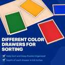 Rotatable 360-Degree Wheels Puzzle Board with Drawers and Cover 1000 Pieces Lightweight Portable Wooden Puzzle Table for Adults Size 30" x 22" (Large)