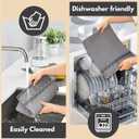 2 x Silicone Grill Mat for Blackstone Grill Accessories, Heat Resistant Griddle Tools Mat with Drip Pad, BBQ Spatula Mat for Outdoor Grill and Kitchen Counter, gray