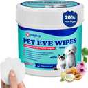 2 x Dog Eye Wipes for Tear Stain Remover  120 Pet Eye Wipes with Herbal Complex, Dual-Texture Pads for Dogs & Cats, Clean Discharge & Crust, Soothe Eyes, Biodegradable, Vet-Approved