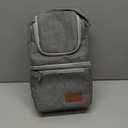 Momcozy Insulated Baby Bottle Bag, Multi-Function Breastmilk Cooler Bag, Fit as Wine Carrier or for Milk Bottles Like Dr. Brown, Comotomo, Philips, Nuk, Lansinoh, etc. (Grey)