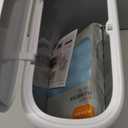 3 Gallon Slim Small Bathroom Trash Can with Lid, White Dog Proof Garbage Can with Air-Press Bag Expander & Removable Bucket, Narrow Bathroom Waste Basket for Bedroom, Office, Dorm