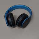 ZIHNIC Bluetooth Headphones Over-Ear, Foldable Wireless and Wired Stereo Headset Micro SD/TF, FM for Cell Phone,PC,Soft Earmuffs &Light Weight for Prolonged Wearing (Black/Blue)