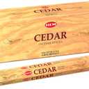 HEM Cedar Incense Sticks Pack Of 120 Count | 100% Natural, Pure House & Flower Powder | Fresh & Long Lasting Fragrance | Aromatherapy Incense For Air Purifier, Stress Relief & Cleansing | Gift Set (20 Count (Pack of 1))