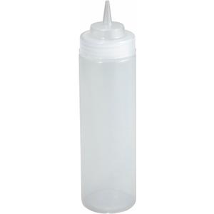 Winco Wide Mouth Squeeze Bottles, 16 Ounce, Clear, Medium, 6-Piece/pack